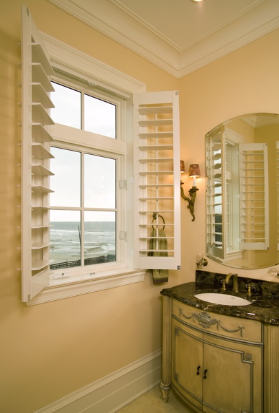 White shutters in Orlando coastal home